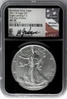 2021 W BURNISHED SILVER EAGLE T2 W MINT MARK FIRST DAY ISSUE NGC MS70 GAUDIOSO