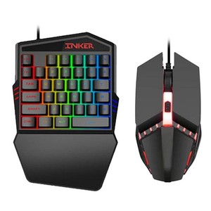 Single Hand Mechanical Keyboard with Wrist Rest Support Gaming Keyboard Set