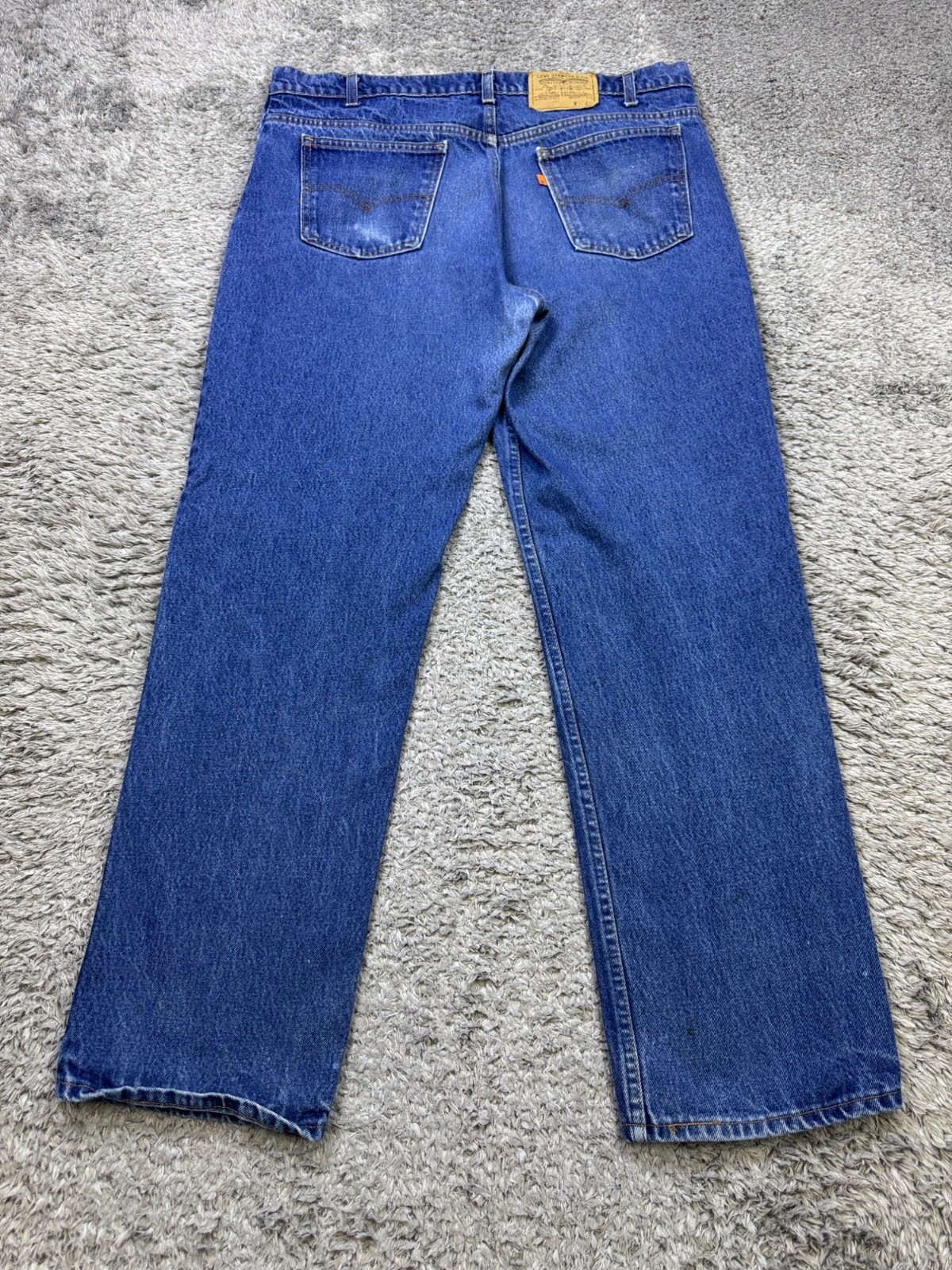 Vtg Levis 509 Jeans Men 40x32 Distressed Straight Orange Tab Denim Made In USA