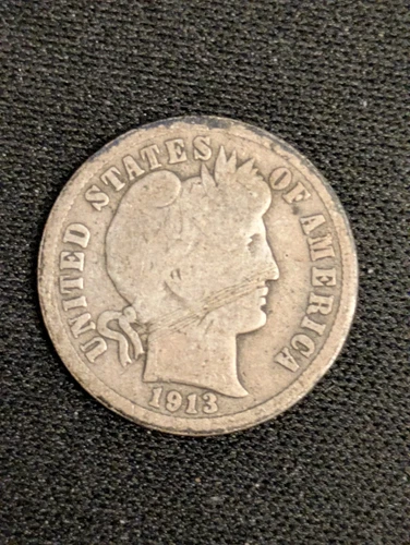 1913 BARBER DIME