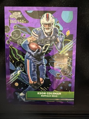 2025 Topps Chrome Cosmic Keon Coleman Purple Nebula Refractor /150 BILLS 