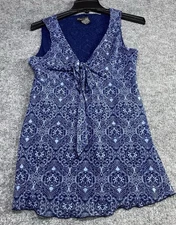 New York And Company Women’s Sleeveless Tie Front Top Shirt Blouse Size Large