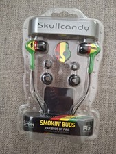 New Old Stock Skullcandy Smokin' Buds Rasta In-Ear Earbuds Wired S2SBBZ-JZ