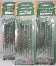 Yankee Candle Co Scented Icicles Ornaments Balsam & Cedar  x 3