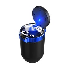 Car Ashtray With Lid Detachable Stainless Steel Smokeless Ashtray With Led B...