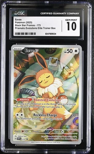 CGC 10 Eevee 173 SVP Prismatic Evolutions ETB Black Star Promo Pokémon Card