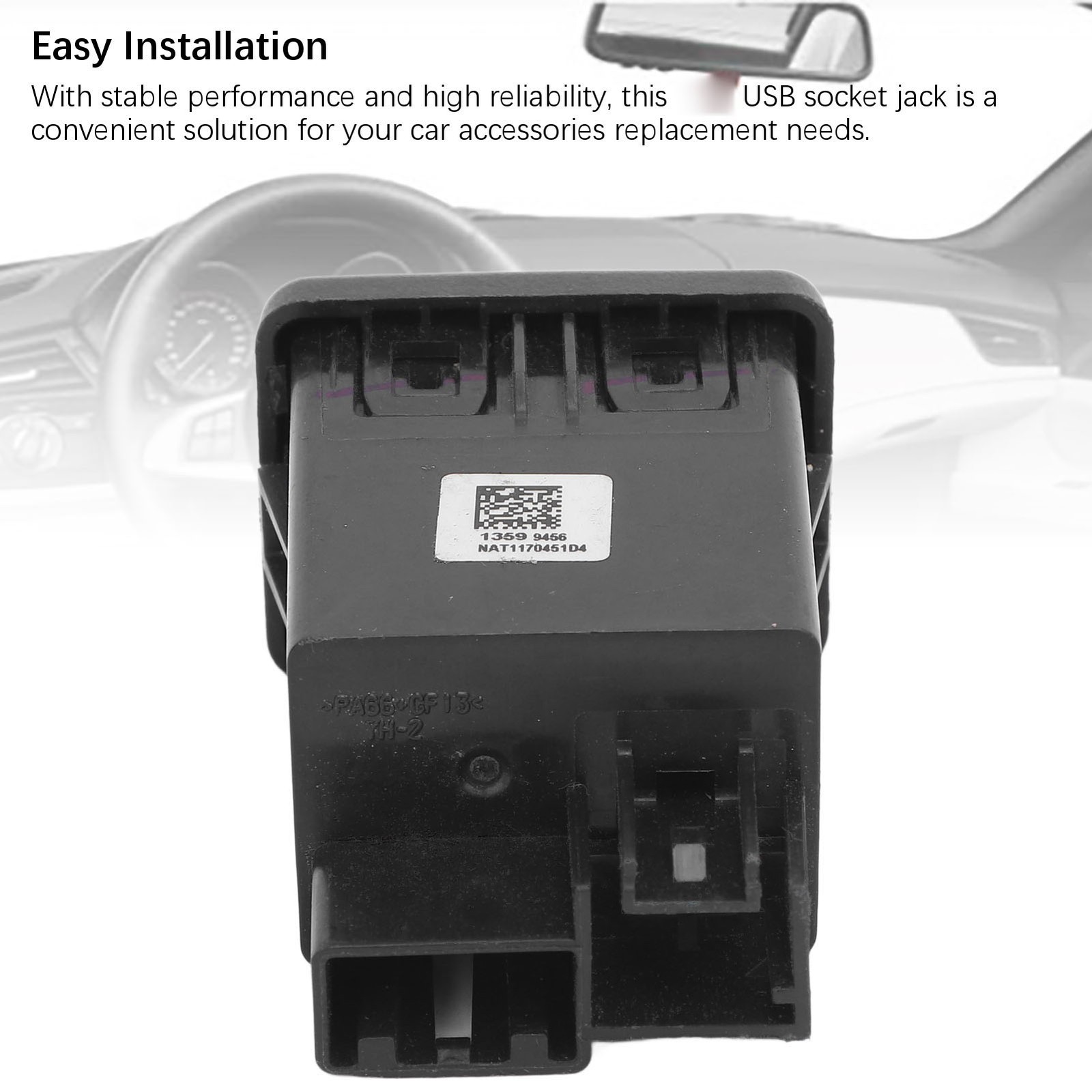 °AUX USB Interface Socket Jack Smoother Driving Safe Connection 13599456 For.