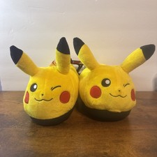 Pok mon Pikachu Kids Slippers Plush Winking Pikachu