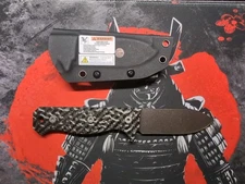 MARATAC CountyComm Ready 4 Action D2 Fixed Blade Carbon Fiber Scales UV Reactive