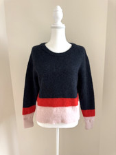 Samsoe Samsoe Alpaka Wolle Damen Pullover gestreift Größe M UK 10