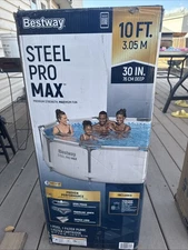 Bestway Steel Pro MAX 10'x30" Round Above Ground Outdoor Swimming Pool with Pump