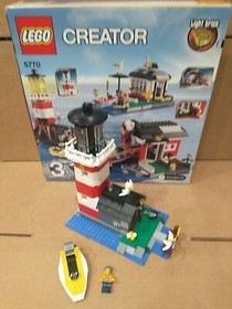 LEGO 5770 CREATOR Lighthouse Island 100% Complete w/ Figure, 3  Manuals & Box