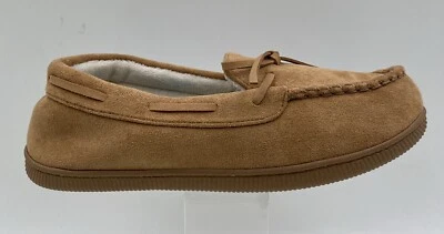 HomeTop Women's Micro Suede Moccasins Pair Slippers with Rubber Sole Tan UK 6