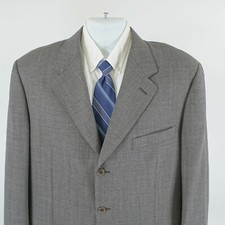 Canali Super 120s Wool Gray Sharskin Brown Windowpane Blazer 42R Tagged 44L 3 Bu