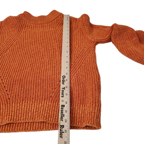 Maglione H&M donna piccolo arancione maglia grossa pullover manica lunga - Foto 9 di 10