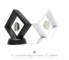 Square Clear Coin Ring Jewellery Holder Display Case Stand KEW Sovereign