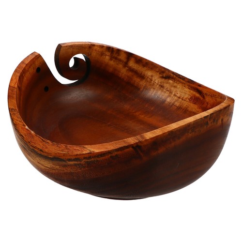 Wooden Yarn Bowl Crochet Holder bandeja de almacenamiento de lana accesorios de punto - Imagen 12 de 12