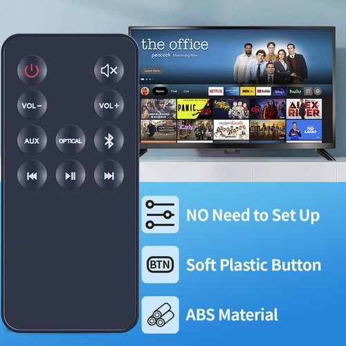 New Remote Control For ONN 16" Slim 2.0 Channel Soundbar ONA18SB001 100002635 - Picture 3 of 7