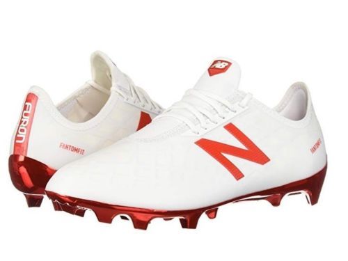 New Balance Men's Furon 4.0 Pro FG Soccer Shoe, White/Flame New Balance Men's Furon 4.0 Pro FG Soccer Shoe, White/Flame
