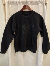 Lululemon Womens Long Sleeve Crew Neck Animal Square Print Sweatshirt Black