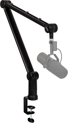 Boom Arm - Adjustable 360° Rotatable Microphone Sturdy Stainless Steel Mic Desk,