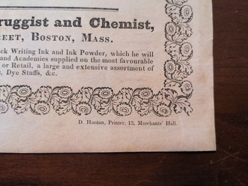 3 Thomas Hollis Boston Advertising Paper Broadsheets Druggist Apothecary - Picture 11 of 19