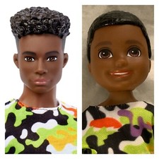 Barbie Ken Fashionistas Doll 123 Broad Body - Chelsea Boy Darrin Doll Redressed