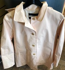 Jane Post Raincoat Size Large Slicker Waterproof Shiny Patent Hood