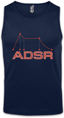 Synthesizer ADSR III Herren Tank Top Attack Decay Sustain Release Audio LFO Wave