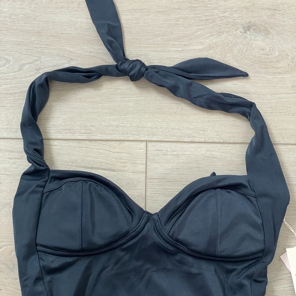 NEW Free People We Are HAH Womens Small Pull It Thru Bodysuit Swimsuit Black - Image 4 of 4