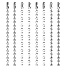 50 Pack 24Inch Ball Beaded Chain Dog Tag Chain Necklace 2.4mm for Jewelry Making