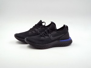 nike epic react flyknit black racer blue