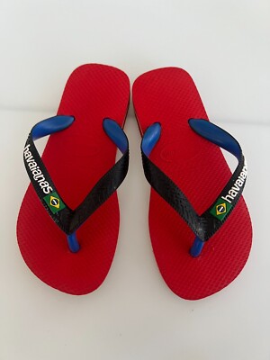 Havaianas Red Flip Flops with Dark Blue Straps Havaianas Top Nautical Flip Flops | Havaianas Taiwan Official main image 4