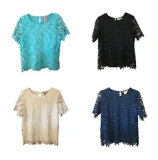  Womens PHILOSOPHY  Lace Top Shirt Blouse Assorted Colors and Size's