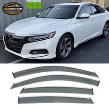 Fits 18-25 Honda Accord Sedan OE Style Window Visors Rain Sun Guard Vent 4Pc