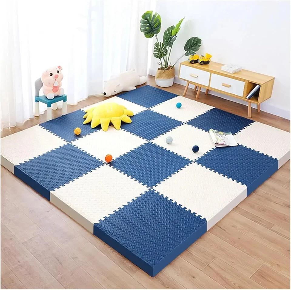 8Pcs/2.5cm Thick Nonslip Baby Crawling Play Mat Soundproof Puzzle Gym Mat - Image 2 of 4