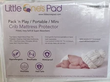 Little One's Pad Crib/Pack N Play Mattress Protector 39" x 27" Hypoallergenic