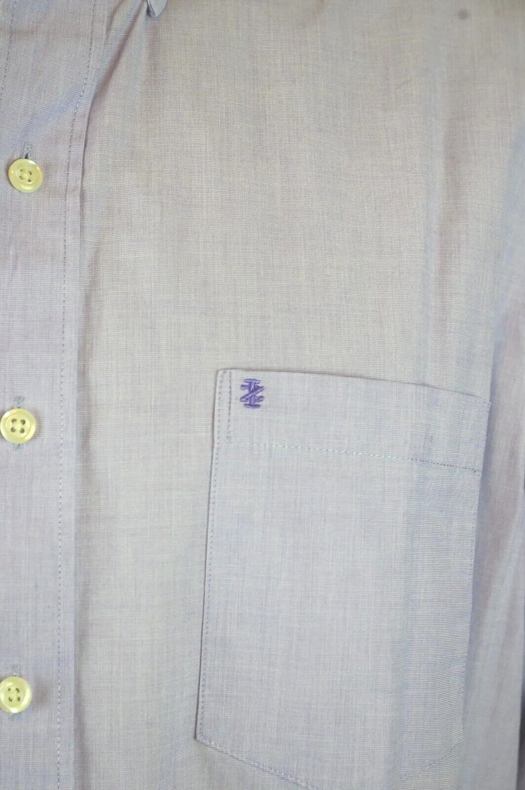 Izod Solid Lavender Long Sleeve Button Down Shirt… - image 2