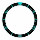 GI0644 SKX007/SRPD Flat Glass Bezel Insert - SKX Style Black BGW9 Lume