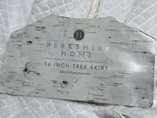 56" BERKSHIRE Home Quilted Ivory Christmas Tree Skirt New 