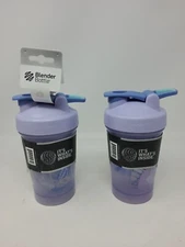 2x Blender Bottle Classic 20oz Shaker Mix Cup With Loop Top Portable Drinkware