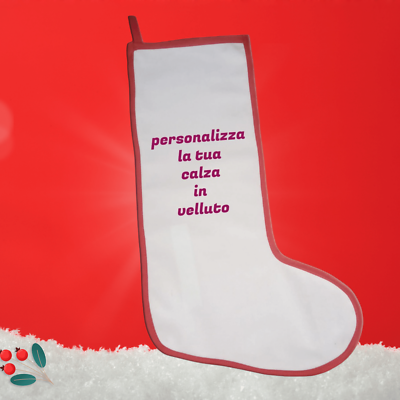 GIFART Calza Befana Personalizzata - Calza Epifania Personalizzabile con Foto e Testo - Idea Regalo Unica per Bambini e Adulti (Personalizzabile Solo Fronte, Pile 30 cm