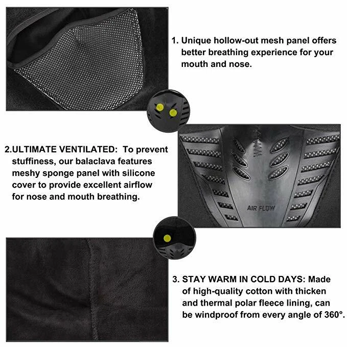 Balaclava Full Face Mask Cycling Protective Cap Windproof Outdoor Ski Hunt Hat - Image 2 of 4