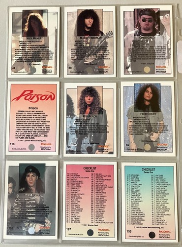 1991 Brockum Rock Karten mit 11 Karten Poison Megadeth Winger Cinderella - Bild 2 von 4