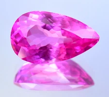Natural Pink Ruby 43.00 Ct Certified Flawless Pear Loose Transparent Gemstone