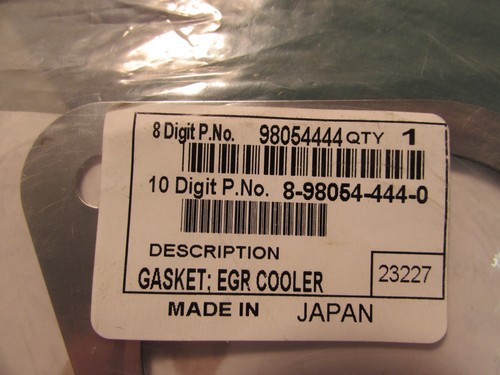 ISUZU EGR COOLER GASKET 8980544440 SHIPS OUT NEXT DAY!!