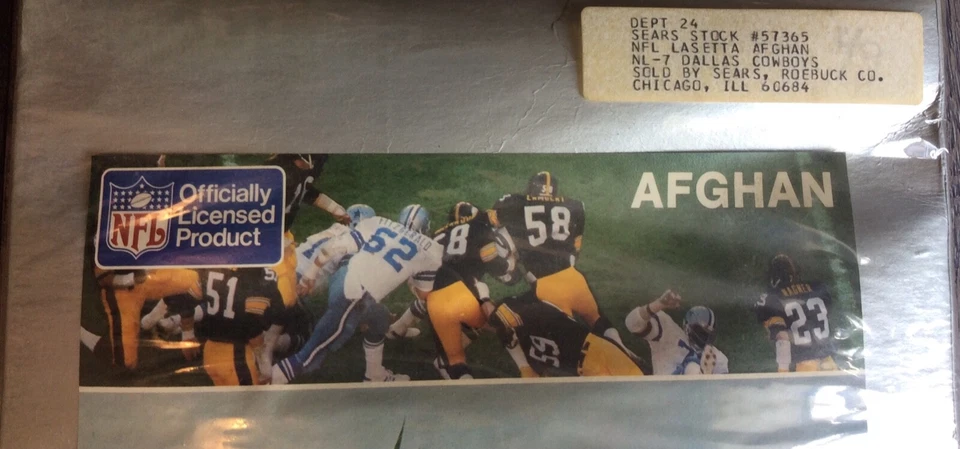 Vintage 1980’s Sears NFL Afghan Blanket Dallas Cowboys Rare - Image 4 of 4