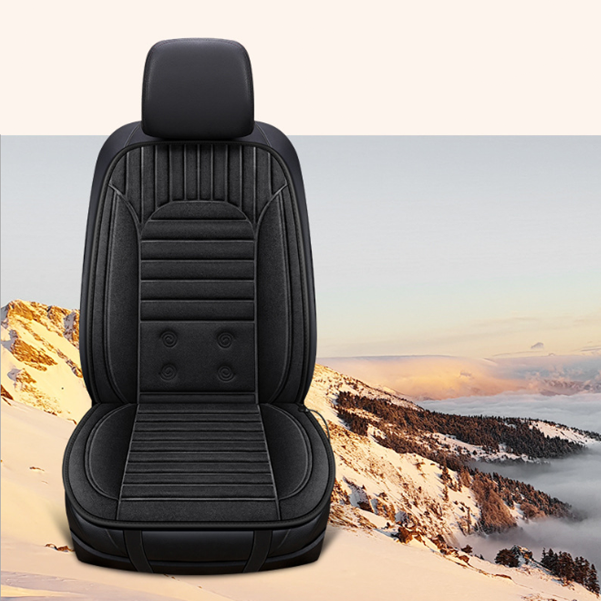 Heated Seat Cover Car Seat Cushion Chair Warmer Heating Pad For Winter 12V/24V