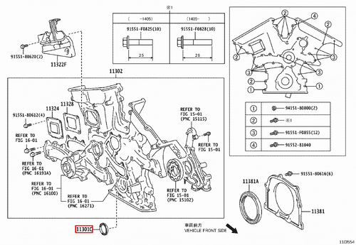 Genuine Lexus IS350 GSE36 GSE31 GSE26 GSE21 3.5 Front Crankshaft Crank Oil Seal - Picture 18 of 20