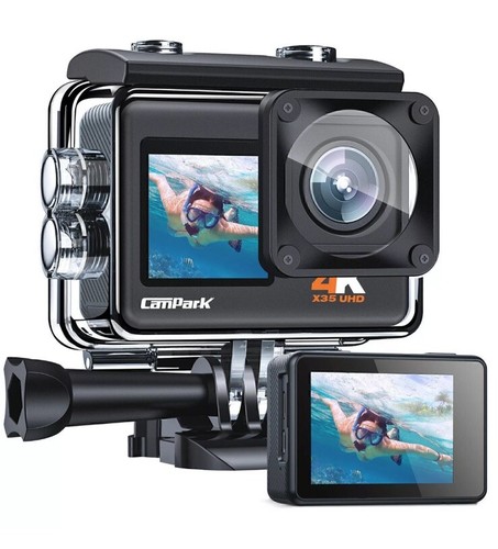 Campark WiFi 4K Action Camera 24MP Dual Screen Underwater Cam 40M Lowest Price🔥 - Picture 6 of 7